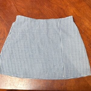 American Eagle Outfitters Blue Checkered Mini Skort